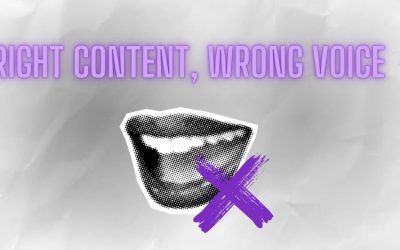 Right content, wrong voice.